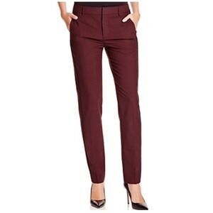 Vince Wool Pants Women's 12 Tuxedo Stripe Slim Straight Tapered Trouser Office